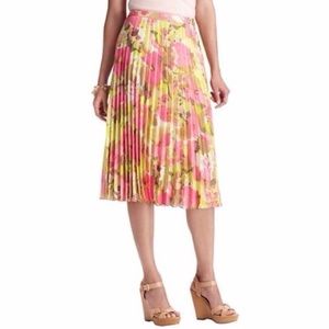 Ann‎ Taylor Loft Pleated Floral Skirt